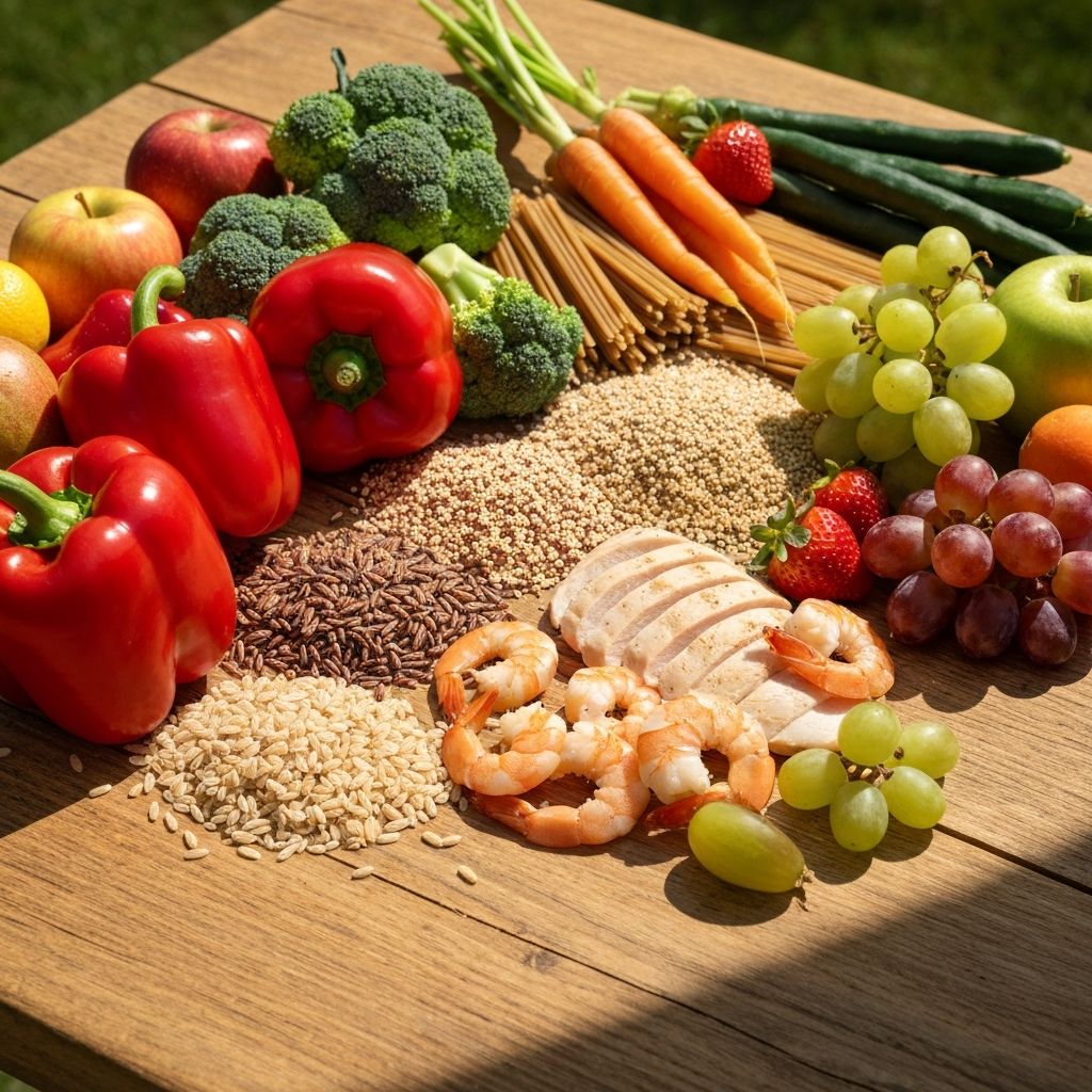 Fresh, healthy food assortment
